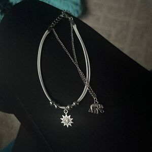 Sun and elephant anklet